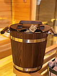 Запарник Tesli 20 л. із термодеревини та пластмасовою вставкою з кришкою, фото 3