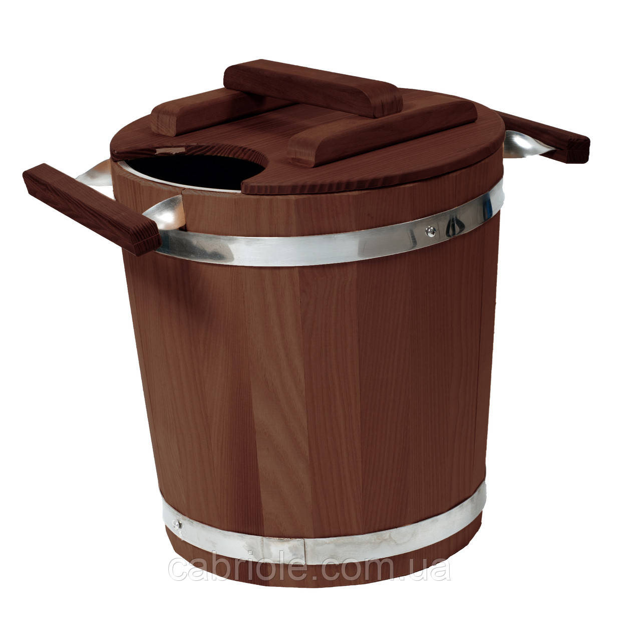 Запарник Tesli 20 л. із термодеревини та нержавіючою вставкою з кришкою, фото 1