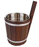 Шайка Tesli 5 л. із термодеревини та нержавіючою вставкою, фото 2