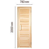 Двері для лазні та сауни Tesli Глуха Зебра 2000 х 800, фото 3