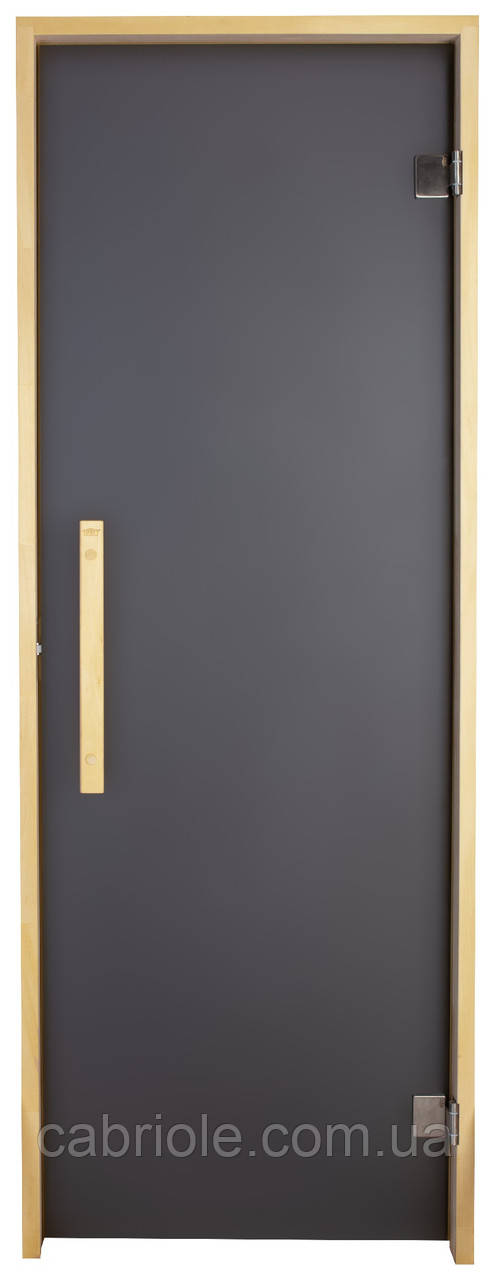 Двері для лазні та сауни Tesli Lux Graphite Sateen 1900х700, фото 1