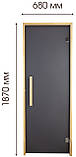 Двері для лазні та сауни Tesli Lux Graphite Sateen 1900х700, фото 3