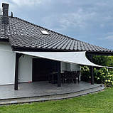 Сітка для тіні від сонця трикутна ступінь затінення 90% тент-парус теневий 4х4х4м тканинні навіси від сонця, фото 10