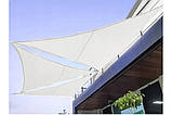 Сітка для тіні від сонця трикутна ступінь затінення 90% тент-парус теневий 4х4х4м тканинні навіси від сонця, фото 3