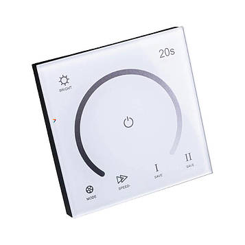 LED димер з клемами білий 16A DC12-24V- Сенсорна панель 6 кнопок