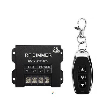 LED димер RF одноканальний 30A DC12-24V Радіо - 3 кнопки