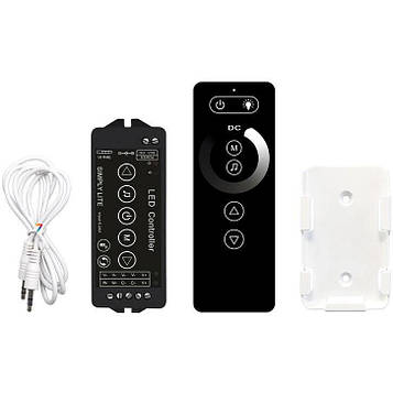 LED димер RF Music 2-канальний 12A DC12-24V Радіо - Сенсорний 6 кнопок