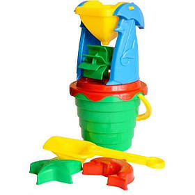 Пісочний набір "Млинка 4", у сітці 29*16*15см, ТМ Технок, Україна (9шт)