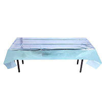 Скатертина клейонка із фольги 270 на 100 см блакитний