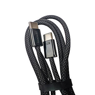 Кабель Type-C-Type-C Toocki TQ-X51C3 60W 1м 3A чорний, фото 3