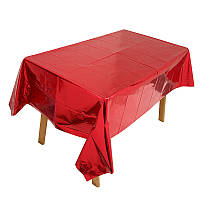 Скатертина клейонка із фольги 270 на 100 см червоний