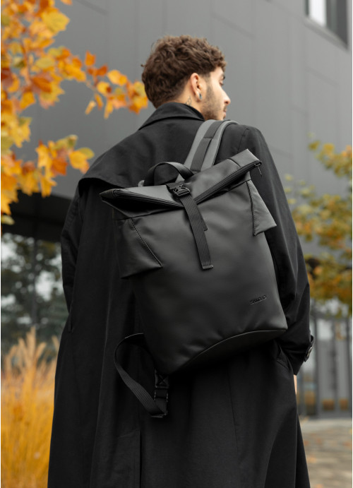 Чоловічий Рюкзак Sambag ролл  RollTop KZN чорний, фото 1