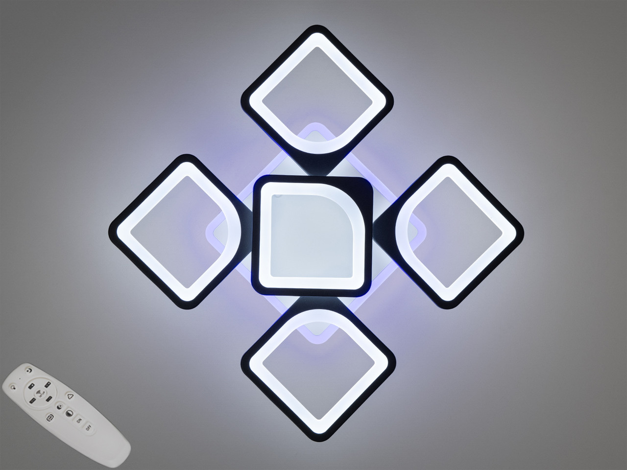 LED люстра з пультом, диммером, підсвічуванням, 85W, фото 1