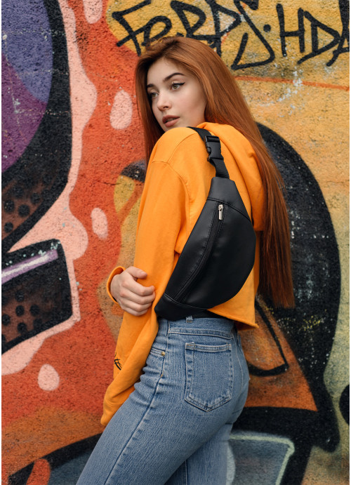 Сумка на пояс бананка Sambag Hoso MSH чорна, фото 1