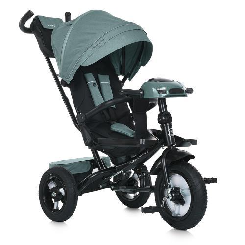 Велосипед дитячий триколісний Turbo Trike MT 1007 (м'ятний колір) з батьківською ручкою, фото 1