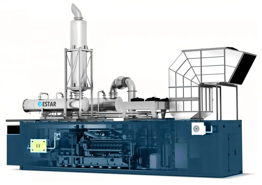 Високовольтна когенераційна газова електростанція ESTAR PC1250C-NG-10.5kV