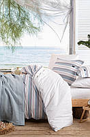 Постільна білизна Istanbul "Blue Marine" з покривалом Pike євро-розмір 100% бавовна Туреччина