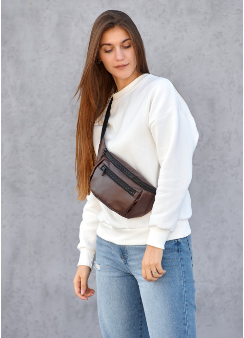 Сумка на пояс бананка Sambag Tirso  LCH шоколад W, фото 1