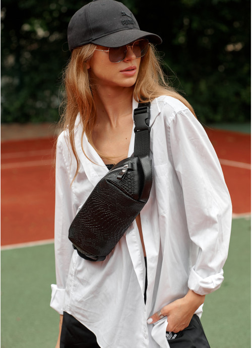 Сумка жіноча через плече бананка Sambag Holster MSH чорна, фото 1