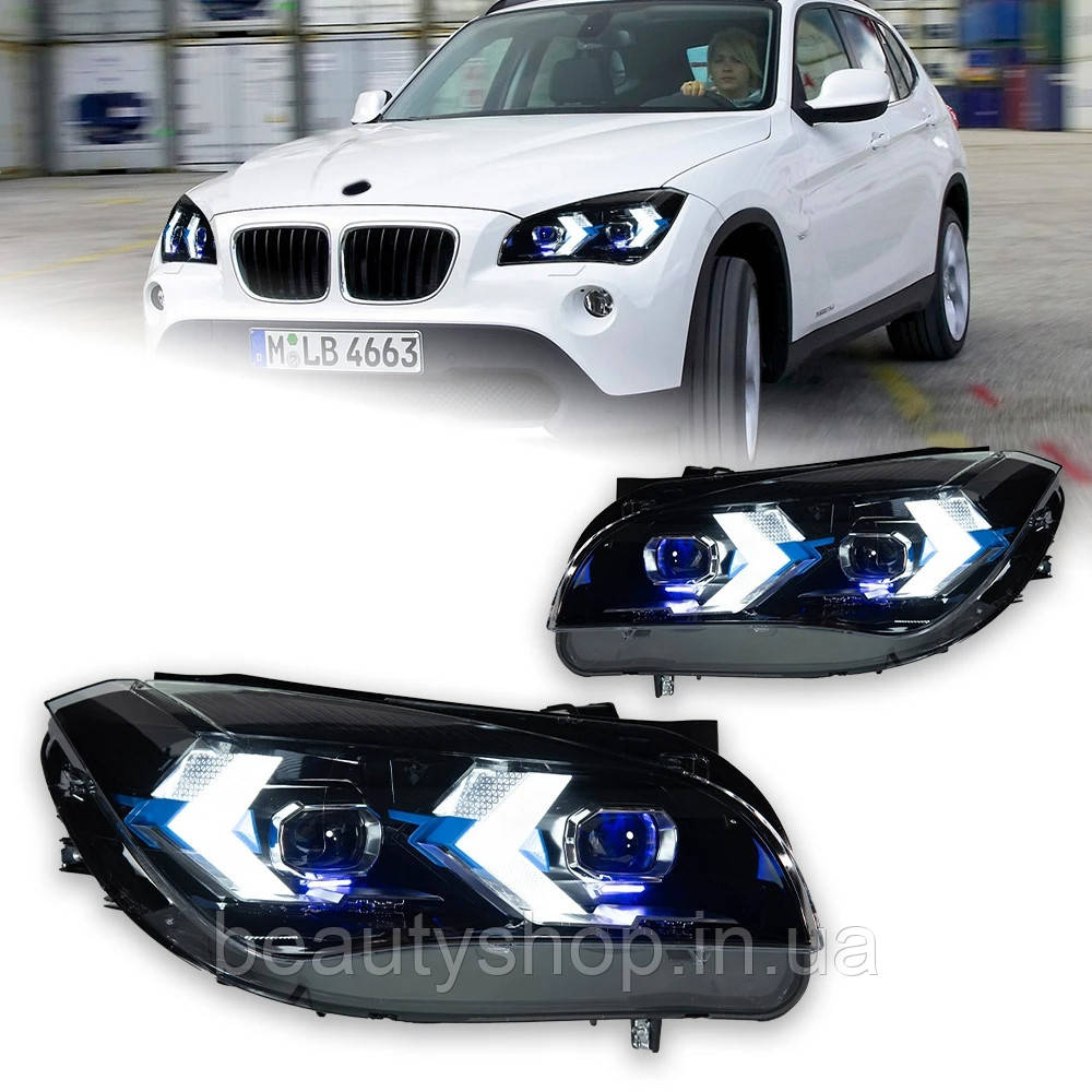 Передні світлодіодні фари з Angel Eye DRL та Bi-Xenon для BMW X1 E84 (2011–2015)