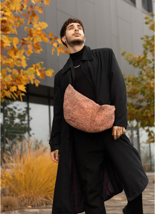 Чоловіча сумка Sambag HOBO Bag-glove теракотова тканева, фото 1