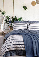 Постільна білизна Istanbul "Blue Marine" з покривалом Pike євро-розмір 100% бавовна Туреччина