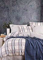 Постільна білизна Istanbul "Blue Marine" з покривалом Pike євро-розмір 100% бавовна Туреччина