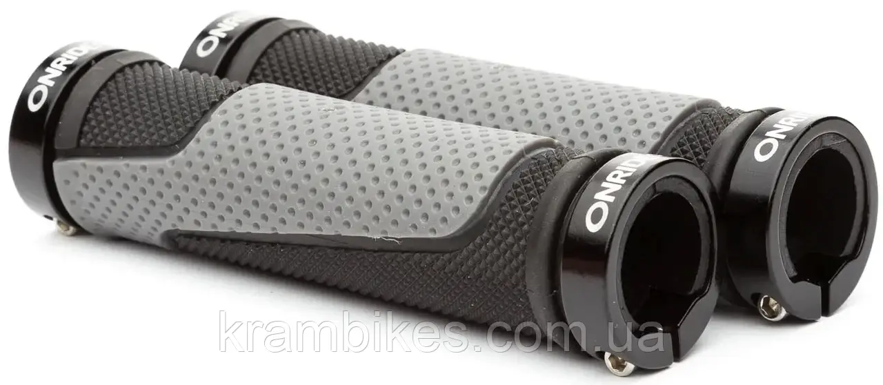 Ручки керма велосипеда ONRIDE DualGrip чорні з сірим