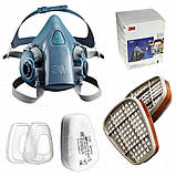 Напівмаска 3М 7502 + Фільтри, фото 3