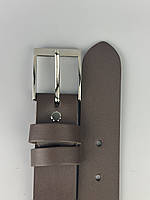 Шкіряний ремінь 3,8 см коричневий