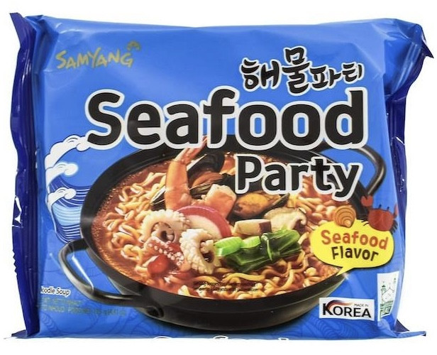 Корейський рамьон Сіфудпаті з морепродуктами, TM Samyang, 120 г