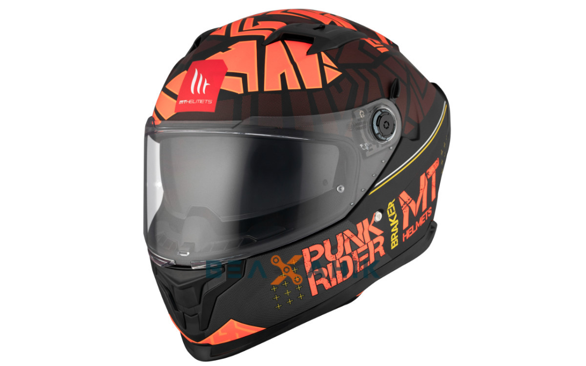 Шолом (інтеграл) MT BRAKER SV PUNK RIDER B5 Matt Red [XL], фото 1