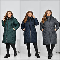 Женское зимняя длинная куртка
