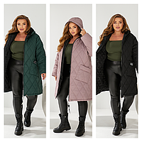 Жіноча куртка силікон батал