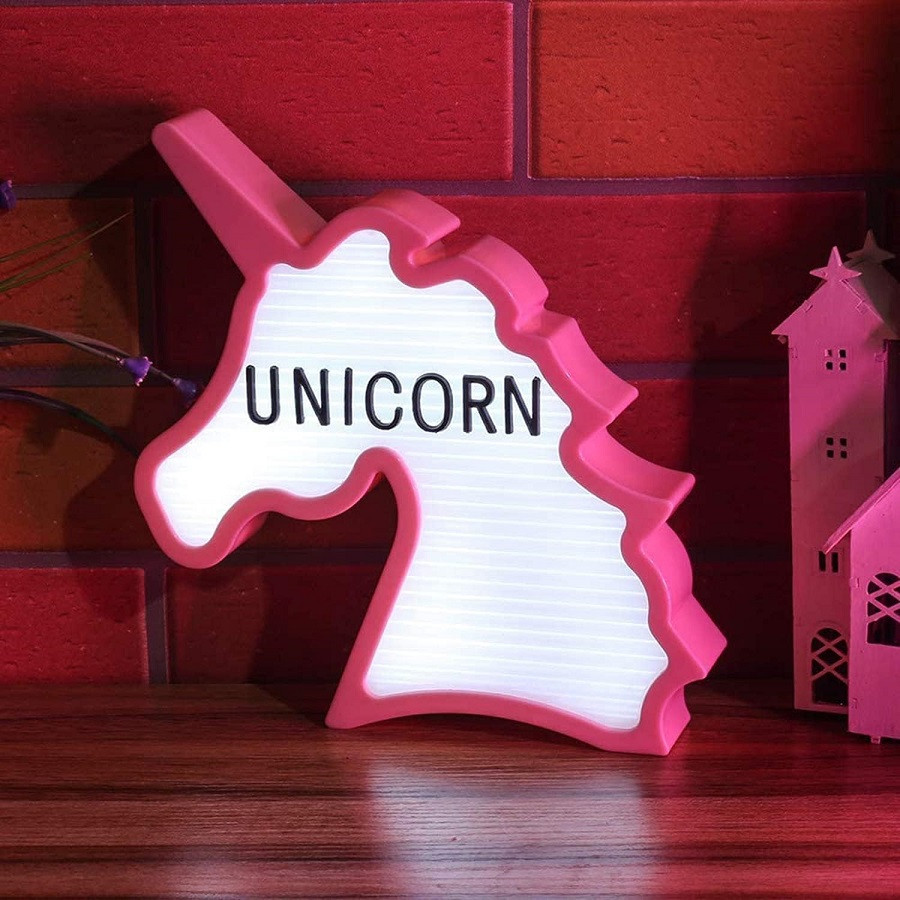 Ночник LED на батарейках "Єдиноріг" +букви/ 2xAAA/, фото 1