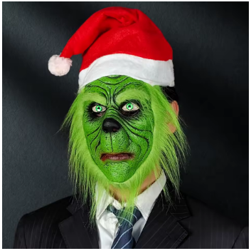Реалістична латексна маска Grinch для вечірок, різдвяна маска для косплею Маска Грінч ідеально підходить для маскараду, вечірки