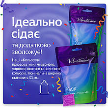 Кольорові презервативи Vibratissimo Color, 100 шт. – яскраві емоції та чуттєвий комфорт