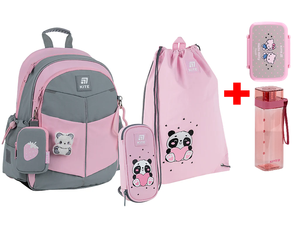 Шкільний набір Kite Education Panda SET_K25-771S-1 (рюкзак, пенал, сумка)