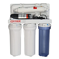 Система зворотного осмосу KOER KV-91 5 ступенів + помпа, мембрана 75 галон (KR5327)