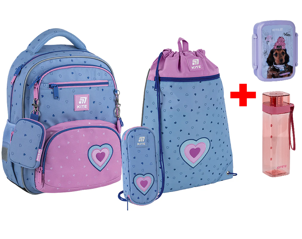 Шкільний набір Kite Education Lovely SET_K25-773M-1 (рюкзак, пенал, сумка)