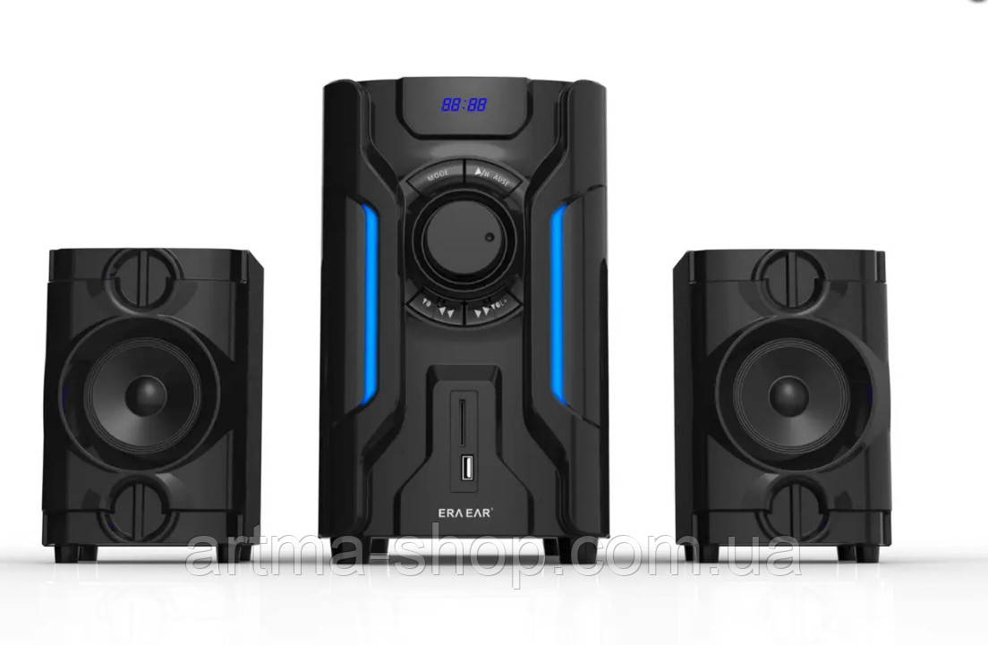 Акустична система 2.1 ERA EAR E113 Потужність 50 ватів, Bluetooth, USB, Карта пам'яті, FM акустика Пульт