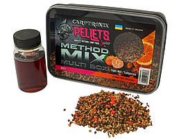 Пелетс Carptronik Method mix Multi Box, 400g (Ліквід Тигровий горіх-мандарин 100g)