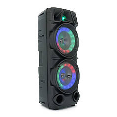 Потужна акустична система з підсвіткою ZQS8210, 2*20W, 1*Bluetooth-мікрофон, пульт, вбудований акум