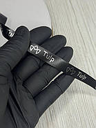 Сатинова стрічка з логотипом Стрічка з логотипом оптом Іменні стрічки біла та чорна 10 мм, 100 м, фото 2