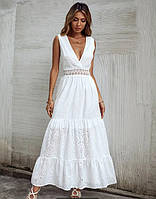 Сарафан ошатний, жіночий максі котон прошва 50-52 р