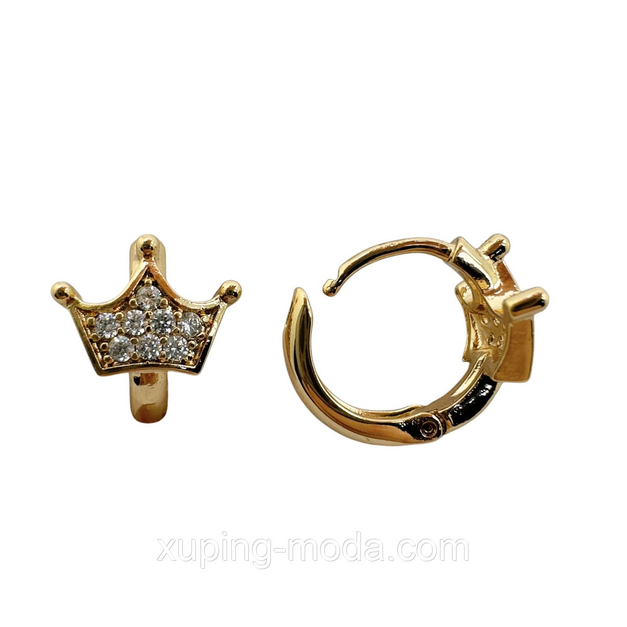 Сережки ксюпінг. 10 мм. 18 к