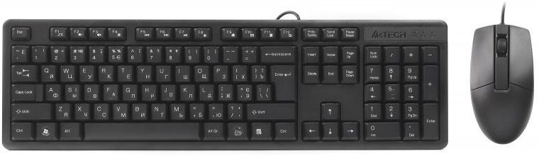 Комплект дротовий A4tech KK-3330S Black (клавіатура + миша) USB NEW
