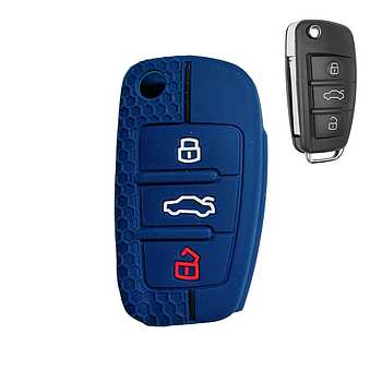 Чохол для ключа Audi синій
