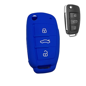 Чохол для ключа Audi синій