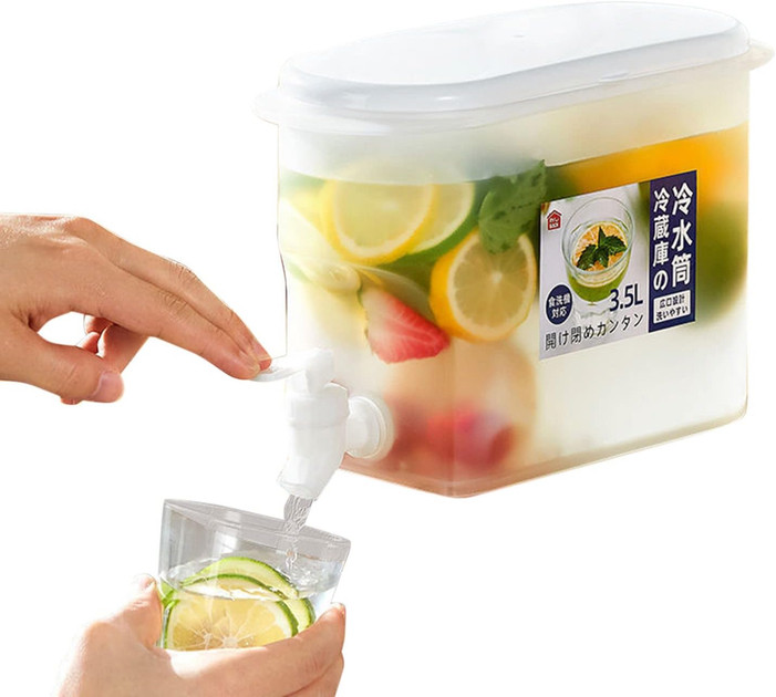 Пищевой контейнер для напитків RIAS KL-01 з краном 3.5L White (3_06396)